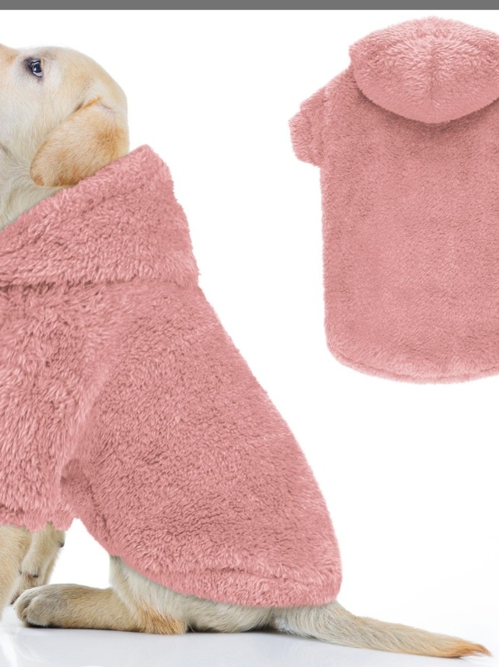 ~Fuzzy Dog Sweaters for Medium Dogs Dog Hoodie Soft Double-Sided Plush Fleece